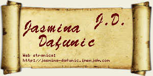 Jasmina Dafunić vizit kartica